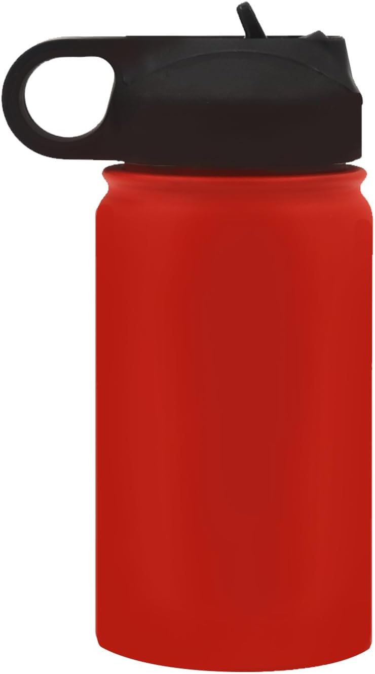 Vaso de agua reutilizable para niños con aislamiento de acero inoxidable, bonito vaso con tapa con pajilla, asa ancha, a prueba de fugas para niños