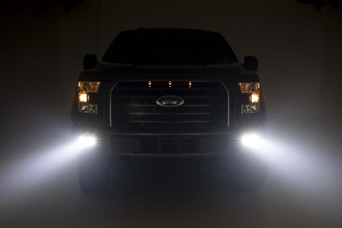 Rough Country Kit de luces antiniebla LED SpotFlood para Ford F-150-70865 2015-2017
