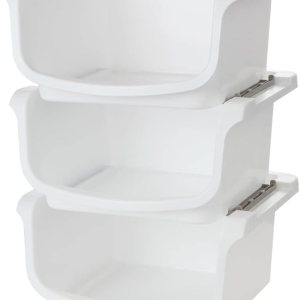 Home-X – Pequeños contenedores de almacenamiento apilables y apilables, juego de 3 (área de almacenamiento de 10 pulgadas de largo x 8 pulgadas de Home-X – Pequeños contenedores de almacenamiento apilables y apilables, juego de 3 (área de almacenamiento de 10 pulgadas de largo x 8 pulgadas de