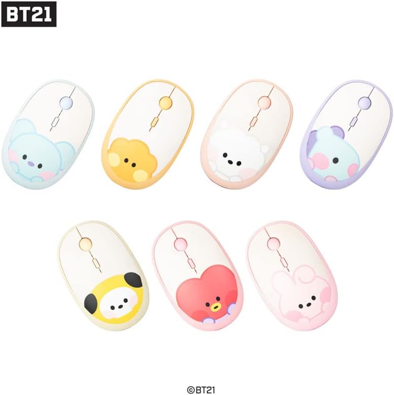 BT21 Minini Multi Emparejamiento inalámbrico silencioso ratón para computadora (KOYA)
