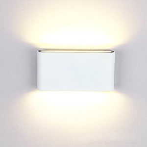 Apliques de pared exterior al aire libre de 12W LED Step Down Lámpara de lámpara de acabado blanco cálido blanco Apliques de pared exterior al aire libre de 12W LED Step Down Lámpara de lámpara de acabado blanco cálido blanco