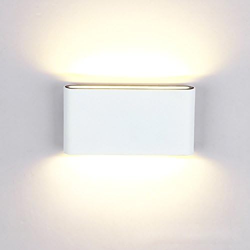 Apliques de pared exterior al aire libre de 12W LED Step Down Lámpara de lámpara de acabado blanco cálido blanco