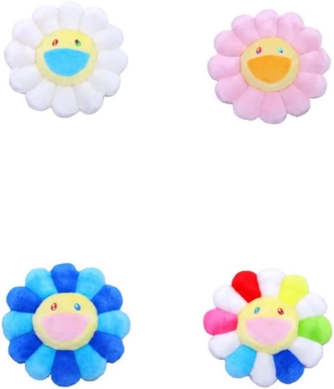 Juguete de peluche colorido, muñeca de peluche de girasol, almohada de juguete con cara sonriente, almohada para el hogar, dormitorio, automóvil,