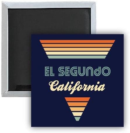 El Segundo California – Imán para nevera (2.5 x 2.5 pulgadas), diseño retro