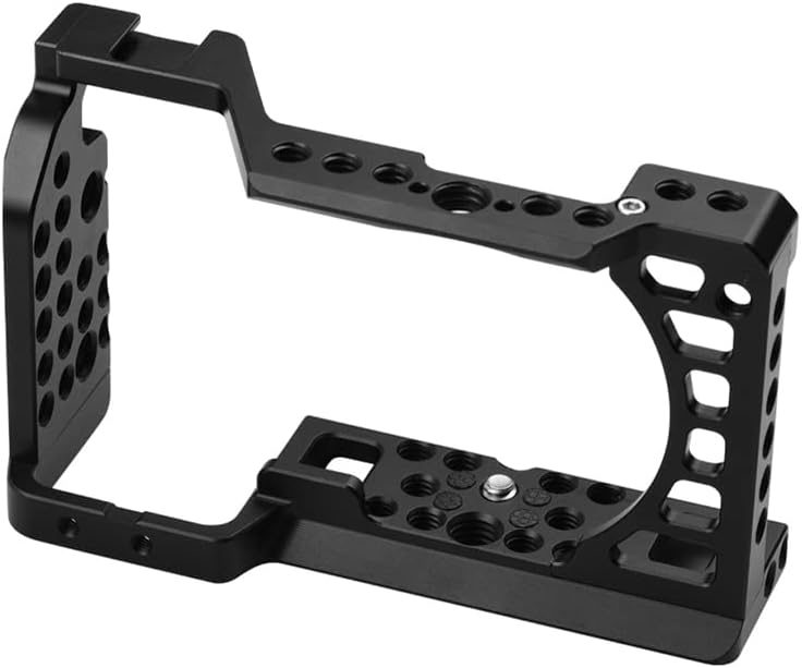 ANNTERY Jaula de cámara para Sony A6400, jaula de cámara Easy Hood para Sony Alpha A6400, estabilizador de aluminio para cámara de video para