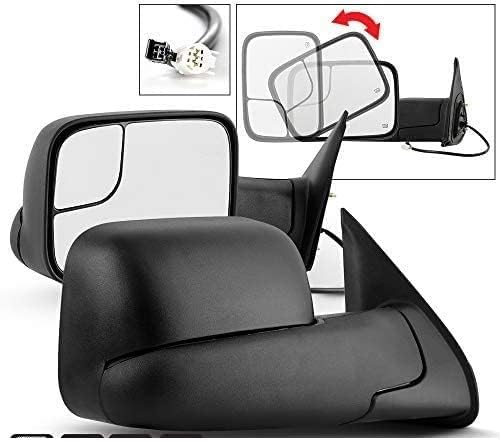 ACANII – Para Toyota Tacoma Pickup Truck 2005-2015 telescópica abatible de potencia de remolque de calor de remolque lateral de par de espejos