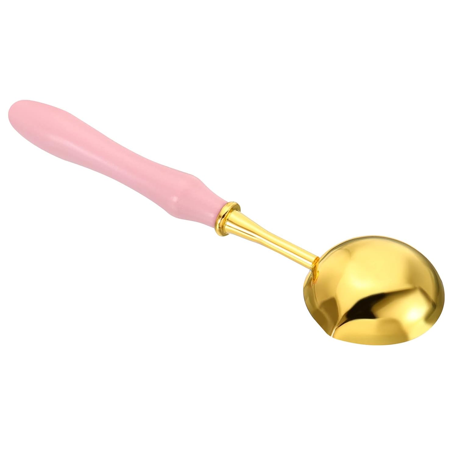 PATIKIL Cuchara de sellado de cera de 4 pulgadas, 3 cucharas de fusión de sellado de cera de latón, mango largo vintage de madera para sello de