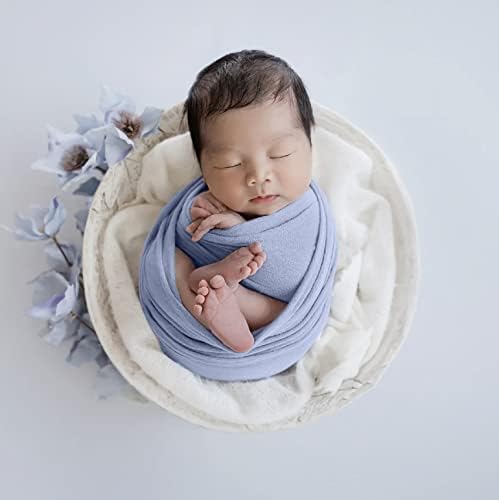 Envoltura para posar recién nacido, accesorios de fotografía para recién nacidos, manta de punto elástico suave hecha a mano para sesión de fotos de