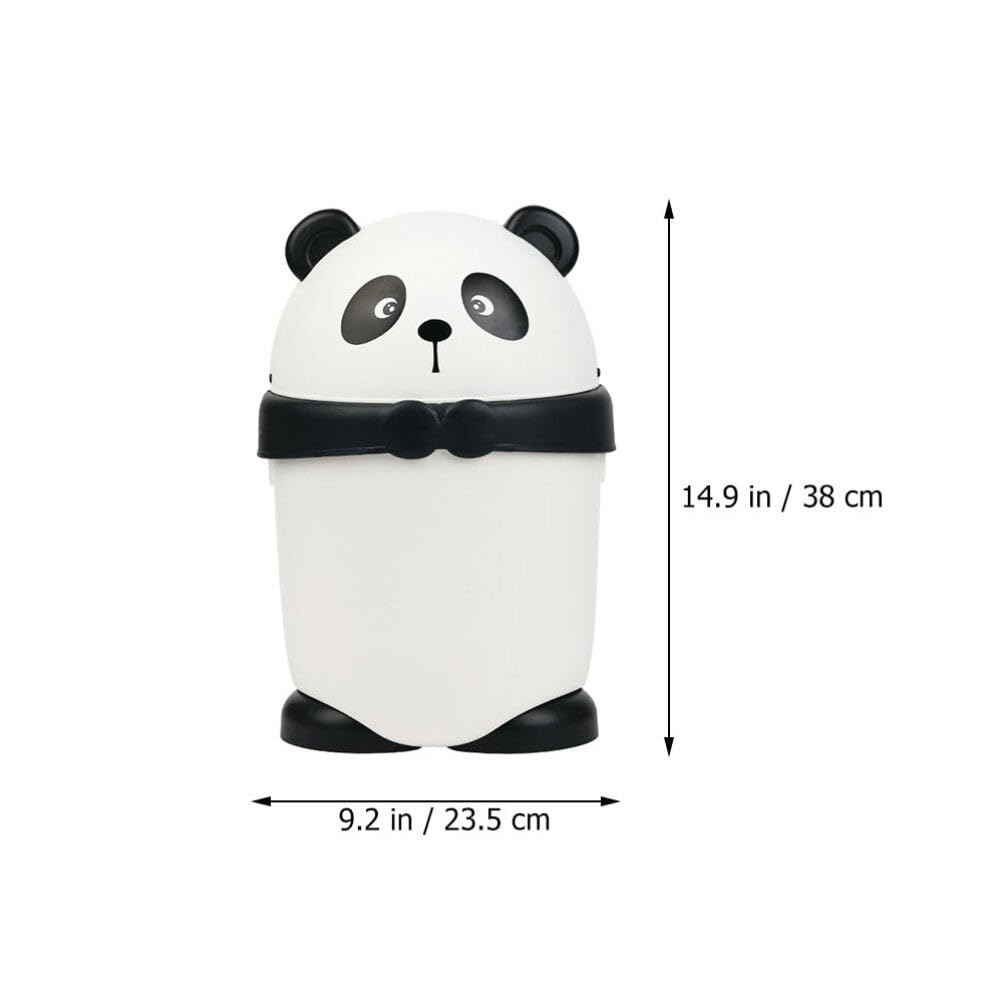 Happyyami Bote de basura pequeño de dinosaurio para habitación de los niños, bote de basura para oficina, papelera de panda de dibujos animados,