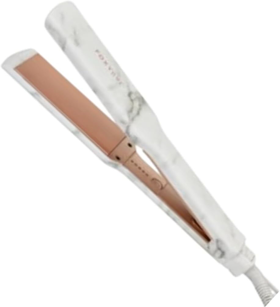 FoxyBae Plancha de pelo de plancha plana  Sleek & Slay Plancha de cerámica de 1.75 pulgadas de ancho  Plancha de pelo profesional portátil de doble