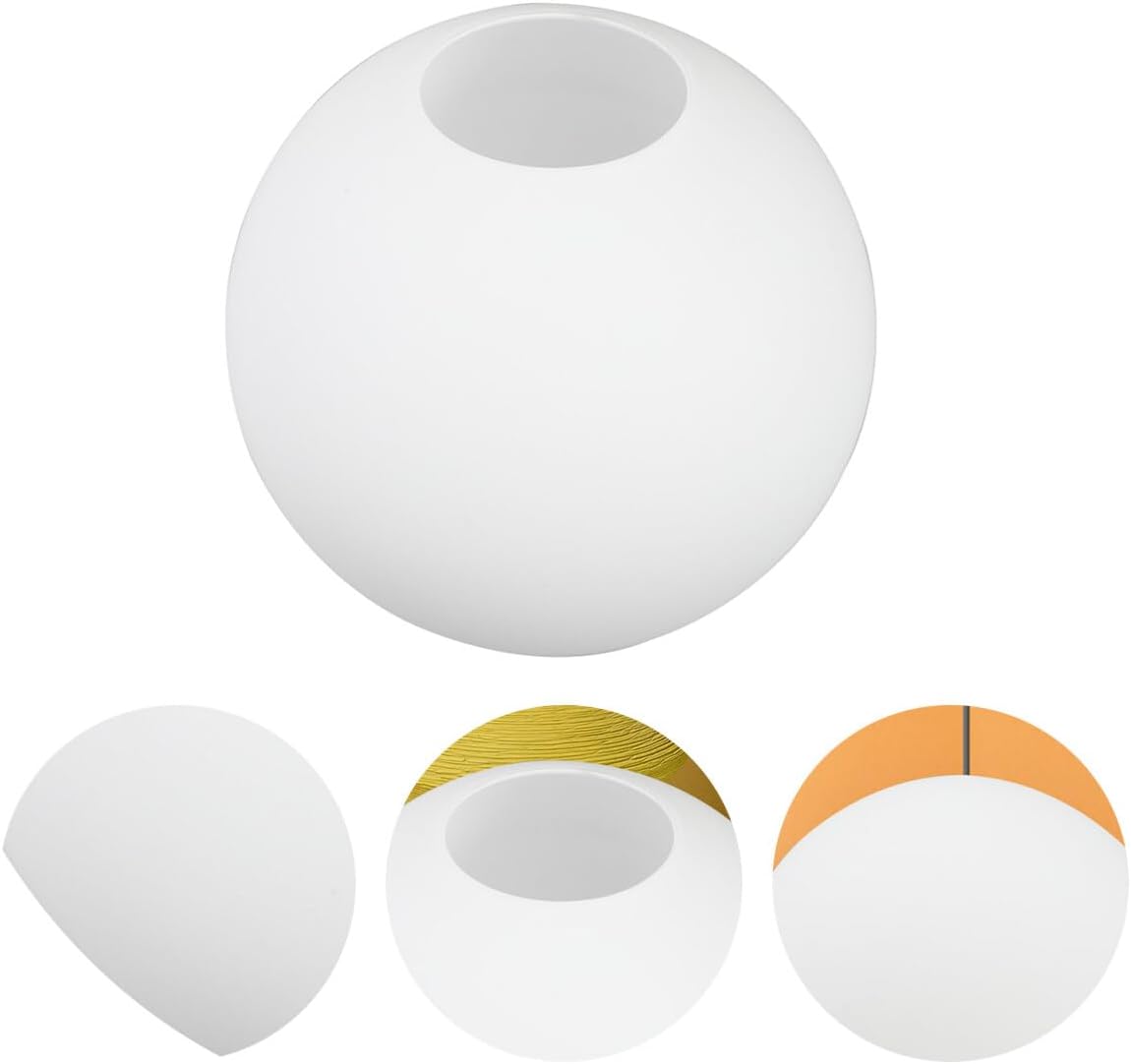 Angoily Pantalla de lámpara de globo de vidrio esmerilado, pantallas de lámpara colgante de orbe colgante, lámpara de esfera para aplique de pared,