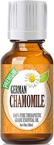 Healing Solutions Aceite esencial de manzanilla alemana 100% puro, grado terapéutico, 1.0 fl oz