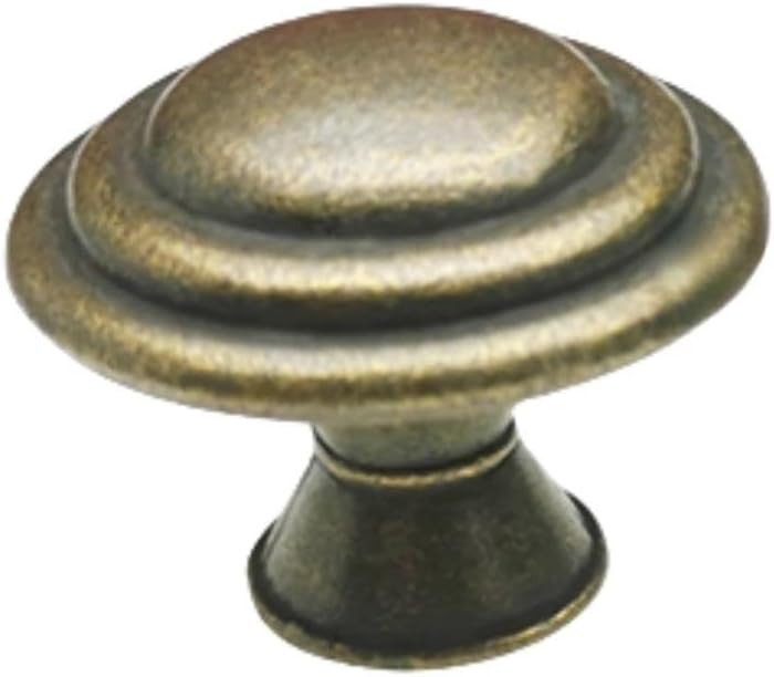 WenRan Pomo de bronce antiguo negro de 2 colores para cajón de un solo agujero, cascada redonda americana, accesorios de gabinete de aleación de