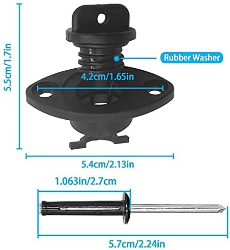 Kayak – Kit de tapones de drenaje para kayak, canoa, barco con tornillos