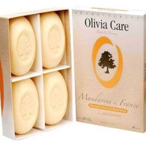 Olivia Care Jabón en barra de aceite de oliva natural francés, paquete de 4 (mandarina) Olivia Care Jabón en barra de aceite de oliva natural francés, paquete de 4 (mandarina)