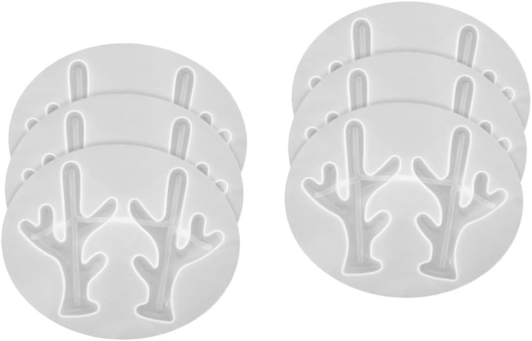 6 plantillas de moldes para cornamentas para manualidades, moldes de silicona, diadema con joyas, molde de para resina, diadema de joya, cuernos de