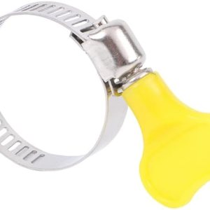 Paquete de 14 abrazaderas de manguera de acero inoxidable amarillas, abrazaderas de tornillo de pulgar ajustables, tamaño de 25″-58″ (0.394-0.630 Paquete de 14 abrazaderas de manguera de acero inoxidable amarillas, abrazaderas de tornillo de pulgar ajustables, tamaño de 25″-58″ (0.394-0.630