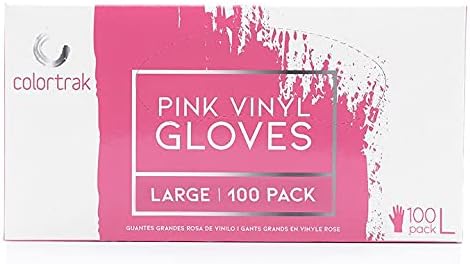 Colortrak Guantes desechables de vinilo sin polvo, de un solo uso, sin látex