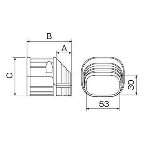 Inaba Denko SEN-140-I Plumbing Cosmetic Cover, Terminal Cover, For Device Connections, Ivory