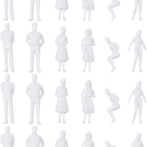 Figuras de personas pintadas Modelos realistas de plástico Figura miniatura blanca Modelos a escala de personas 50 piezas diferentes Figuras de personas pintadas Modelos realistas de plástico Figura miniatura blanca Modelos a escala de personas 50 piezas diferentes