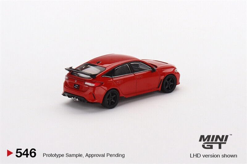 True Scale Miniatures Modelo de coche compatible con Honda Civic Type R Rallye 2023 WAdvan GT Wheel Red Limited Edition 164 Modelo de coche fundido