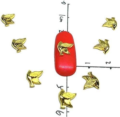 RD-71551 Decoración Rhinestone 100pcs Manicura Dorado 3D Nail Art Decoración Aleación Uñas Encantos Uñas Diamantes de Imitación Plana Uñas