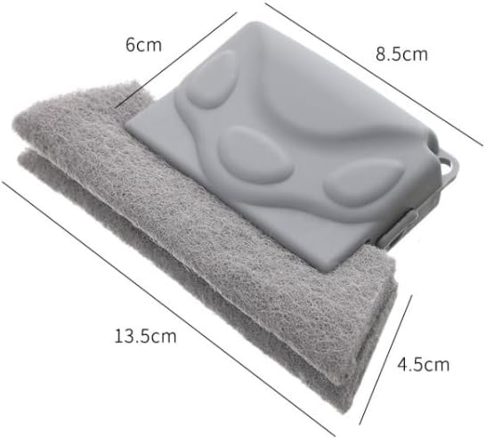 Cepillo de limpieza de ranura de ventana, herramientas limpiadoras de hendiduras de mano, cepillo mágico de limpieza de ventanas, limpia rápidamente