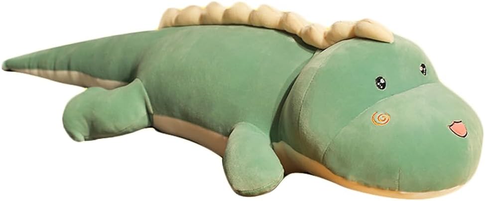 Almohada de felpa de dinosaurio, lindo juguete de peluche de dinosaurio suave, almohada grande para abrazar, regalos para cumpleaños de niños, San
