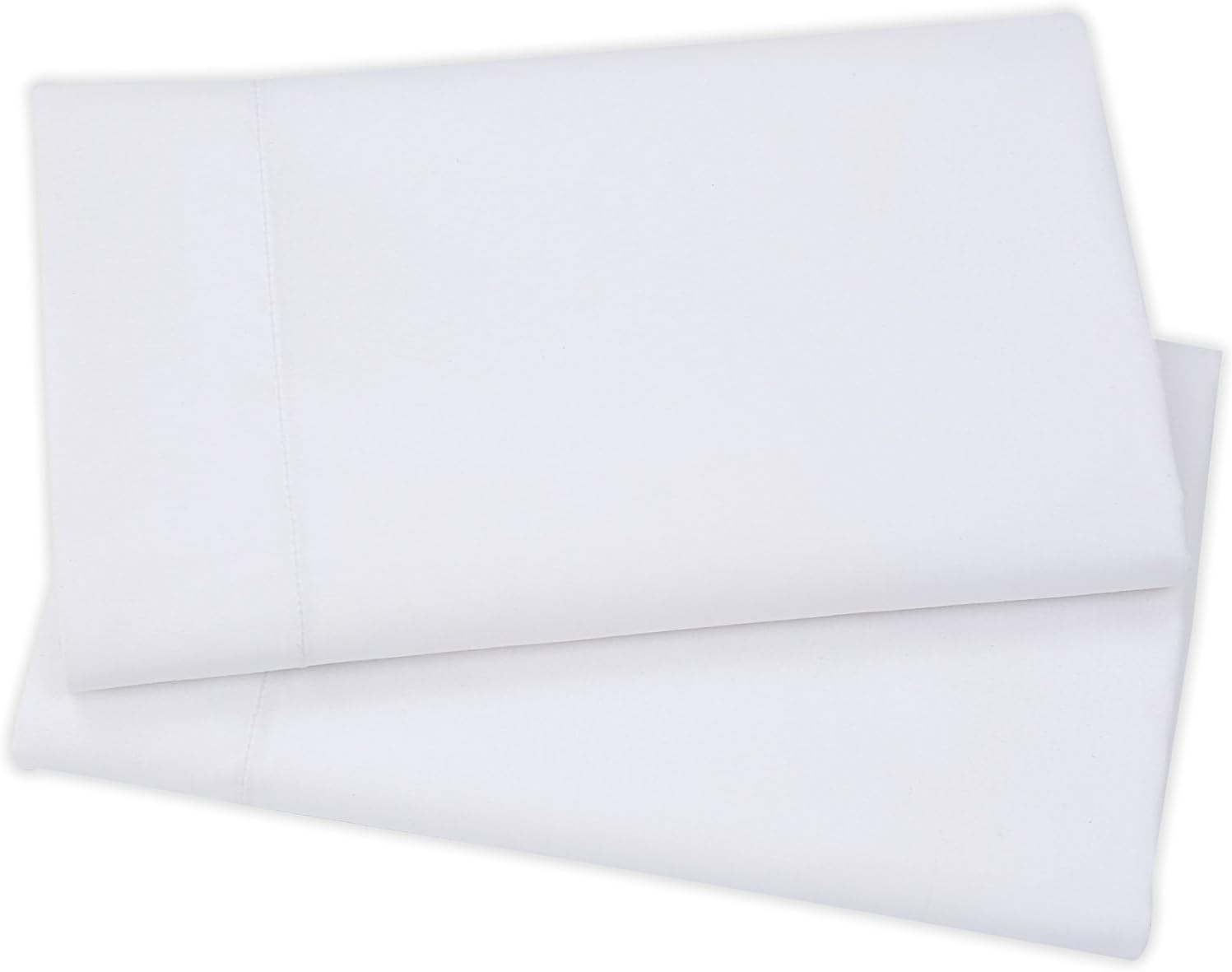 GOLD TEXTILES Paquete a granel de 100 fundas de almohada de polialgodón tamaño Queen, color blanco T200-21 x 36 pulgadas (se adapta a almohadas de