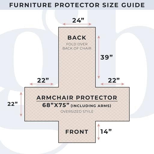 Great Bay Home – Protector de muebles sólido cosido con medallón resistente a las manchas, duradero, protector de muebles de la colección Elenor