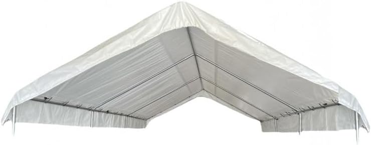 Toldo de repuesto con cenefa de 20 x 30 pies, color blanco, cubierta de lona para techo superior, para automóvil, motocicleta, barco, jetski o feria