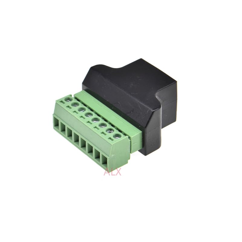 elpart RJ45 Ethernet hembra a 8 PIN Tornillo Terminal Convertidor RJ45 Adaptador de conector de zócalo para CCTV dvr #elPart2314441