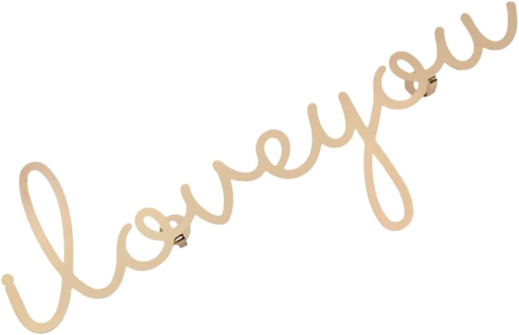 DOITOOL Gancho de pared con letras para colgar en la pared, ganchos de toalla de decoración dorada, perchero de metal moderno, perchero rústico,
