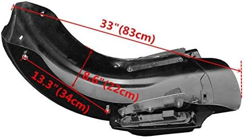 TCMT Guardabarros trasero LED estirado de 4 pulgadas para Harley Touring Road King Road Glide Street Glide Electra Glide 2014-2023