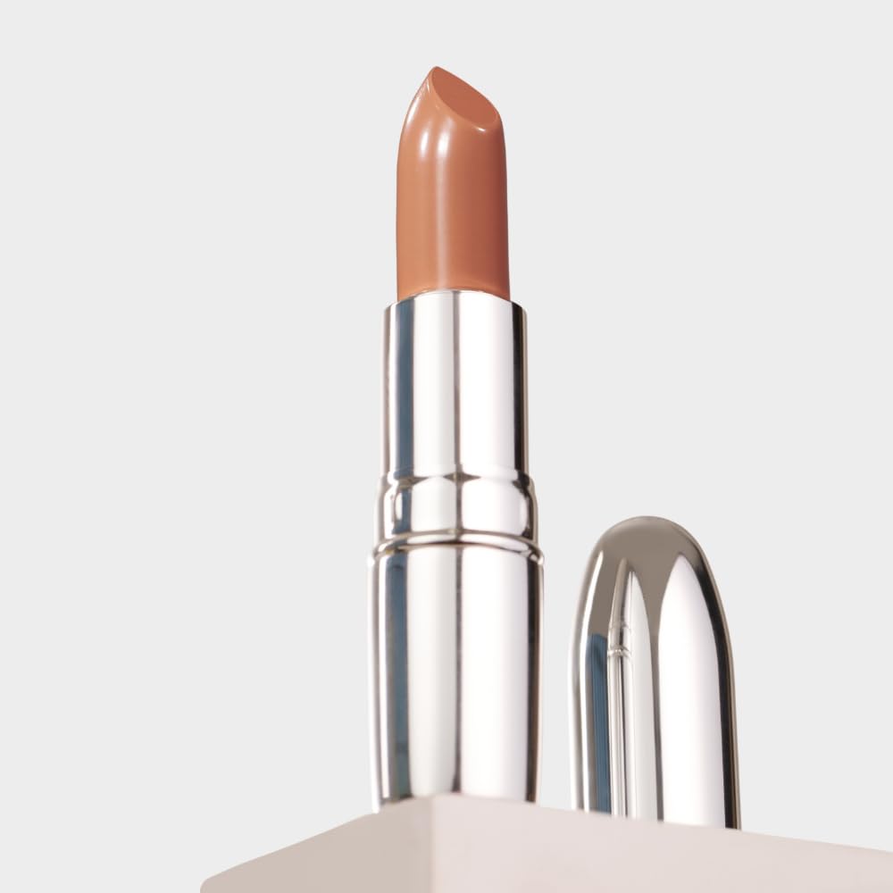 nude envie Lápiz labial nude melocotón  Lápiz labial vegano certificado en crueldad con parabenos, sin parabenos, enriquecido con vitamina E y