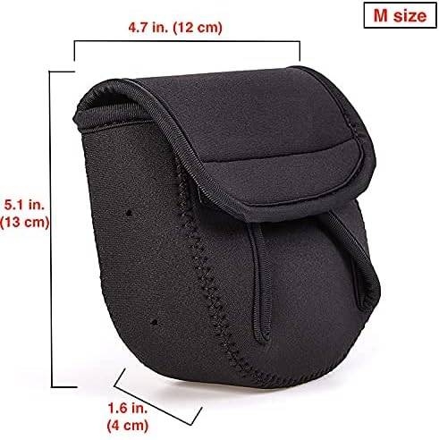 FASANIY Funda protectora para carrete de pesca, carrete giratorio de arrastre, baitcasting, bolsa protectora de pesca, bolsas de pesca, 3 tamaños, 2