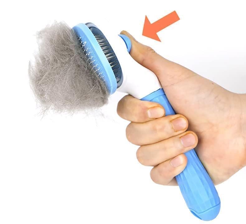 Cepillo para perros y gatos, peine de aseo personal, cepillo de limpieza para gatos y perros con mango suave, herramienta de aseo para mascotas con