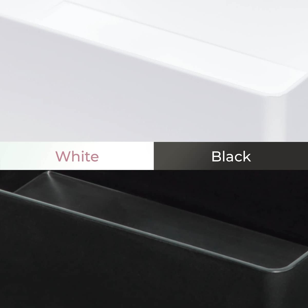 iDesign The Sarah Tanno Collection – Organizador de cosméticos en cajón, color blanco (paquete de 2)
