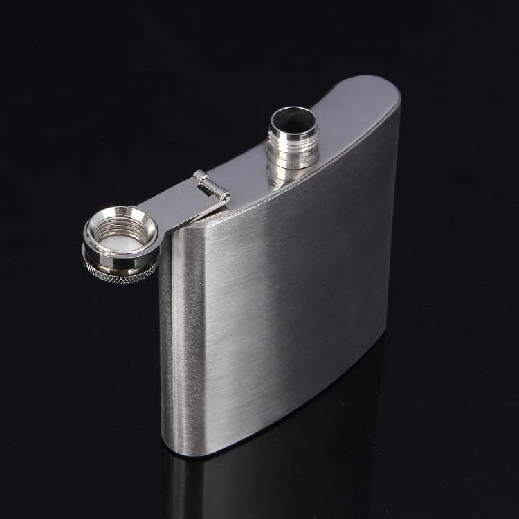 Frasco portátil de acero inoxidable con tapa de plástico, para licor, para hombres, mujeres, para whisky (18 onzas)