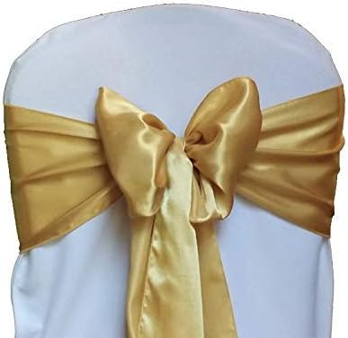 STANLE TRANDS Bandas de silla de poliéster satinado  lazo para decoración de bodas, fiestas, cumpleaños, recepción, decoración de todos los eventos