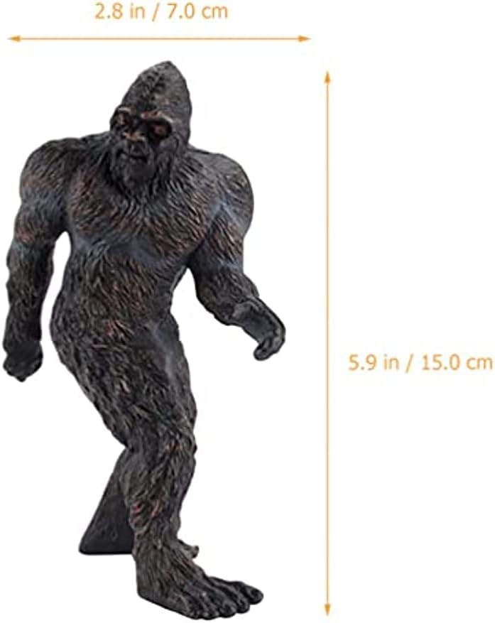 Bigfoot Estatua de jardín  Intrigante figura de Sasquatch para decoración al aire libre  Escultura negra para césped, patio  Regalo único de