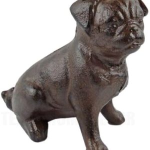 Estatuilla vintage de hierro fundido con acabado marrón rústico, 4.5 pulgadas de alto Estatuilla vintage de hierro fundido con acabado marrón rústico, 4.5 pulgadas de alto