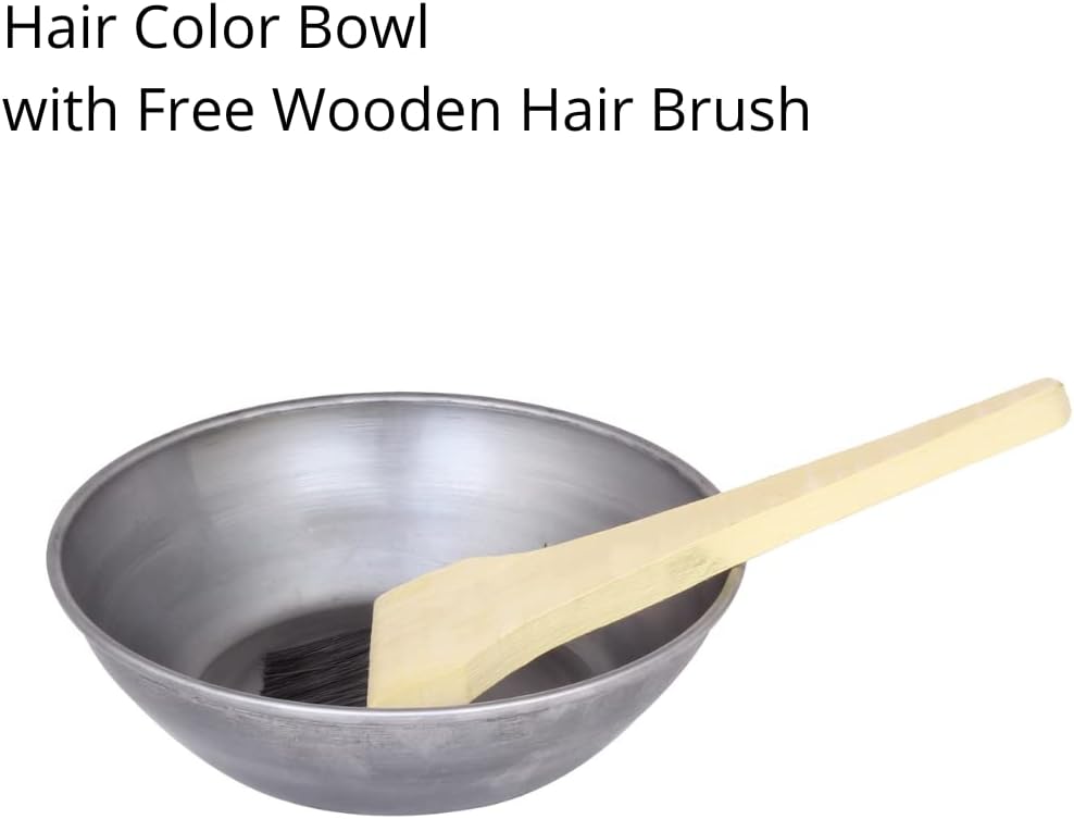Tazón de hierro puro heena para pasta de henna mehendi para cabello largo (1 número)