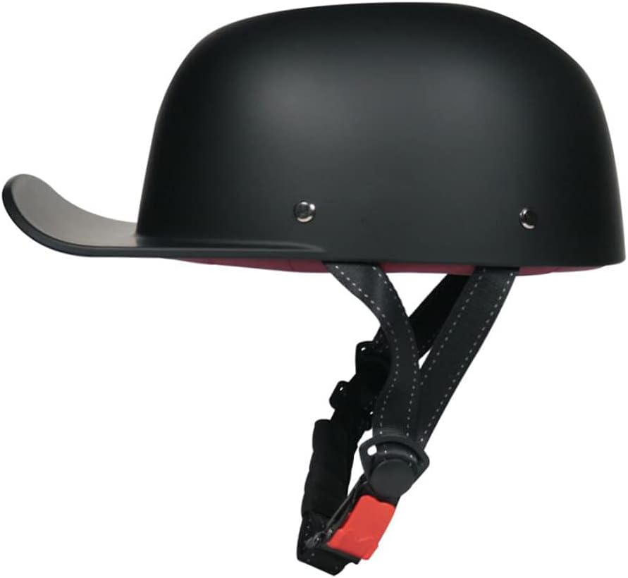 Casco abierto de estilo vintage para usar en motocicleta, gorra de béisbol, medios cascos de estilo retro para hombre y mujer