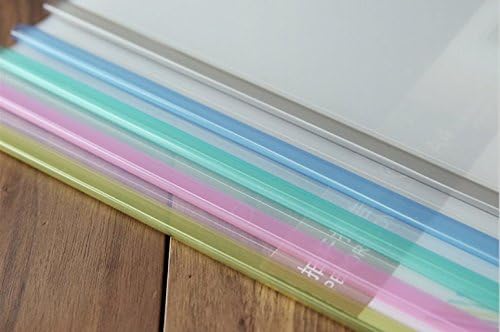 Carpeta de archivos con barra deslizante transparente con barra deslizante tipo U (capacidad de 40 hojas), suministros escolares de oficina,