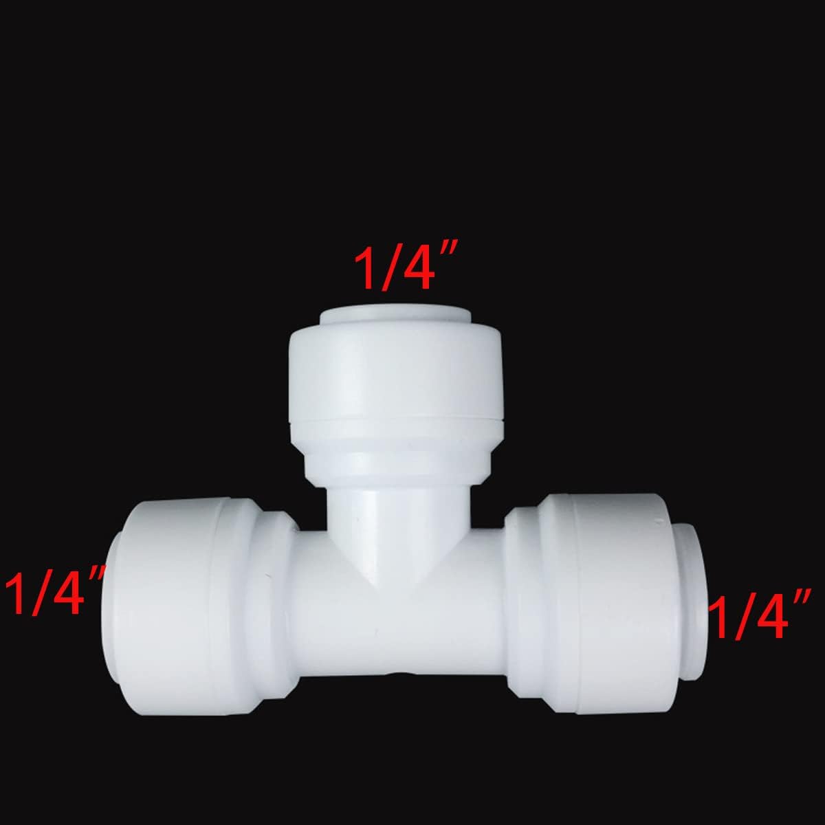 Accesorios de tubo de purificadores de agua de conexión rápida de 14 “para sistema de ósmosis inversa de agua RO Paquete de 10 (válvula de bola+tipo