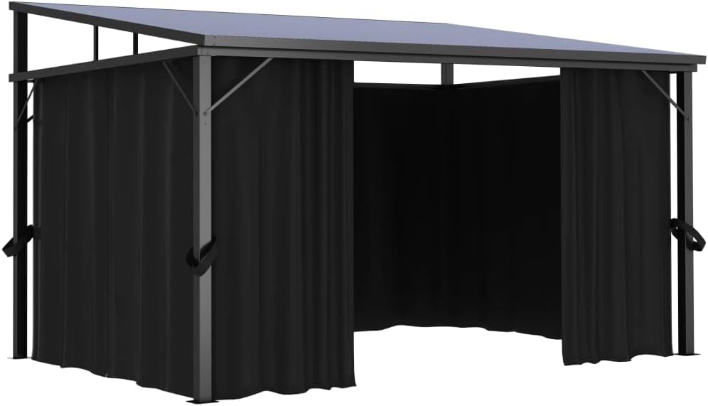 vidaXL Gazebo con Cortina 13.3’x9.6’x8′ Antracita
