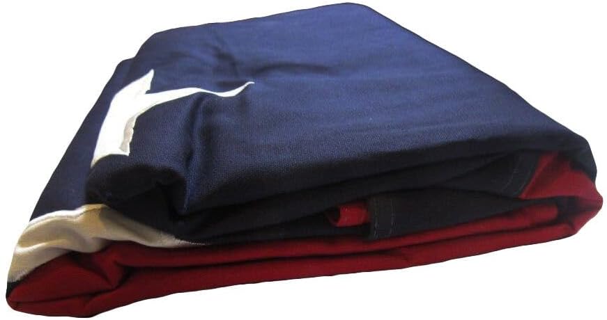 Premium 5×9.5 ft Embroidered Bars 1st 7 Cotton Casket Flag