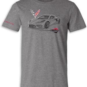 C8 Corvette Graphic Sports Car Tee – Camiseta Chevrolet Racing Performance Heather Grey C8 Corvette Graphic Sports Car Tee – Camiseta Chevrolet Racing Performance Heather Grey