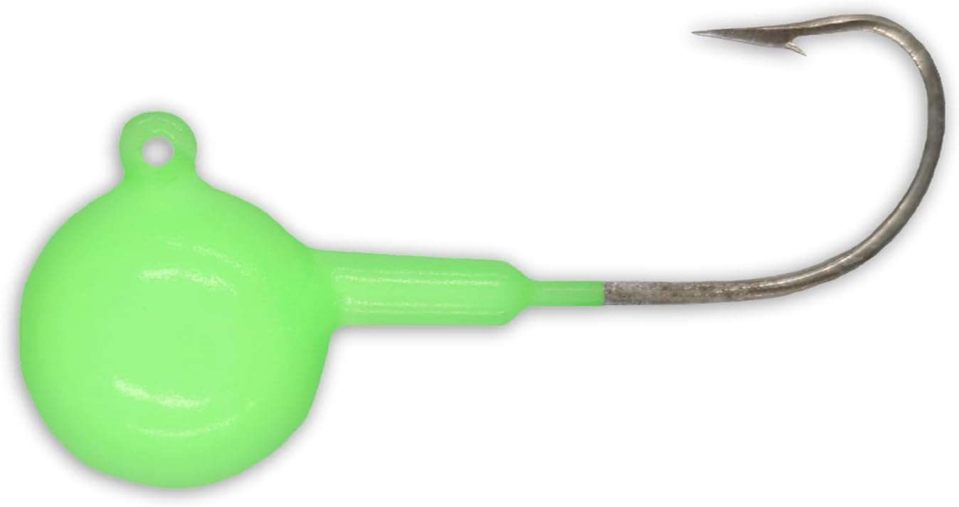 Big Nasty Tackle Super Glow Jaw Breaker Jig 2 14 oz (1 paquete)